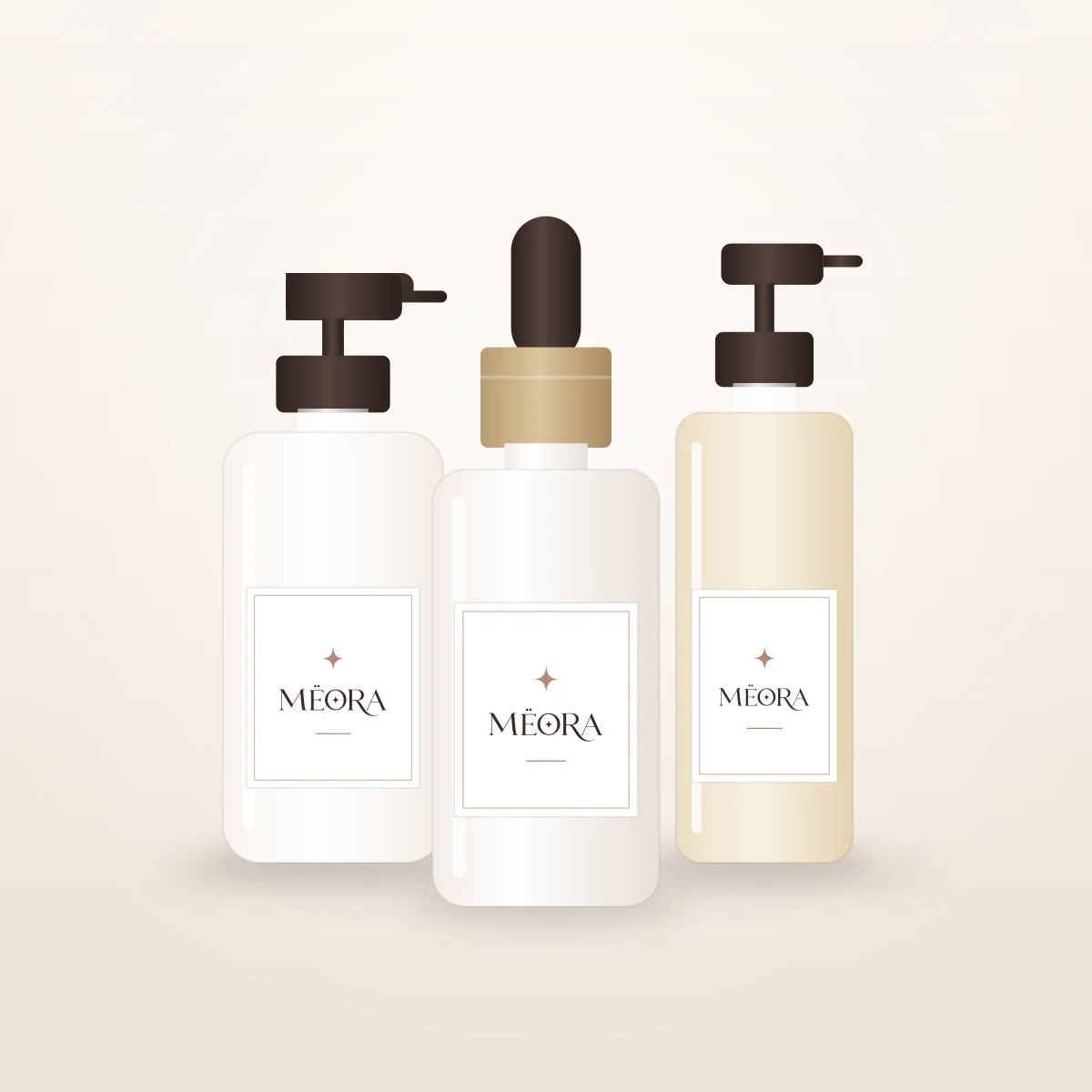 Los tres productos de Mëora juntos